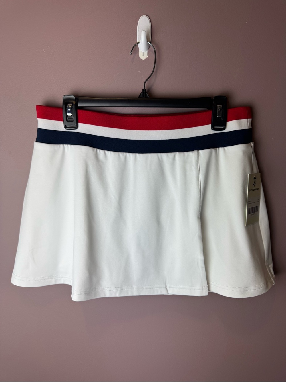 NWT Tuckernuck Americana Sport Skort White Red Blue L - Picture 2 of 11